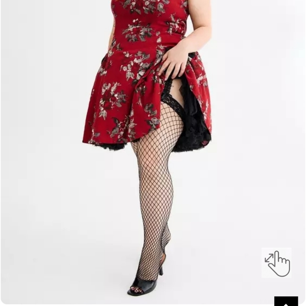 🆕️🖤BLACK FISHNET & LACE FAUX GARTER TIGHTS🖤
